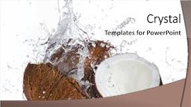  Presentation with coconut water - Theme enhanced with championship - polish football fan - little background and a soft green colored foreground