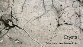  Presentation with concrete cracked - Presentation theme enhanced with cracked concrete surface background and a light gray colored foreground