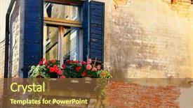  Presentation with quarter - Beautiful theme featuring wooden door beautiful door - very old window backdrop and a tawny brown colored foreground