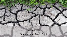  Presentation with plants growing - Cool new presentation with cracked-dried-earth-background backdrop and a light gray colored foreground