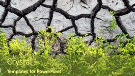  Presentation with save earth - Amazing presentation theme having cracked-dried-earth-background backdrop and a tawny brown colored foreground