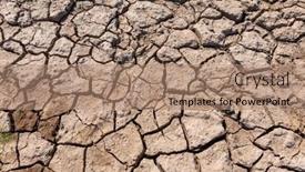  Presentation with cracked - Presentation design with cracked-dry-ground-texture background and a coral colored foreground