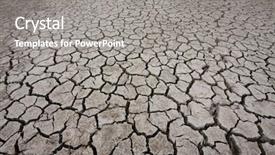  Presentation with global warming - Slides featuring cracked earth - concept image background and a gray colored foreground