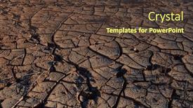  Presentation with cracked - Slides consisting of cracked-ground-in-desert background and a tawny brown colored foreground