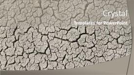  Presentation with cracked - PPT theme with cracked-ground-surface-closeup-pattern background and a gray colored foreground