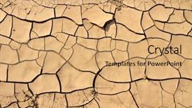  Presentation with cracked - Colorful PPT layouts enhanced with geography soil - cracked ground texture backdrop and a yellow colored foreground