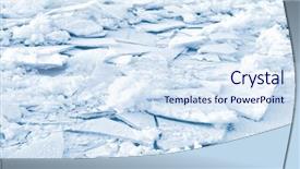  Presentation with cracked ice - Colorful PPT theme enhanced with cracked ice background backdrop and a sky blue colored foreground
