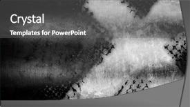  Presentation with crack - Cool new slide deck with cracked metal design with x backdrop and a gray colored foreground