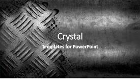  Presentation with crack - PPT theme consisting of cracked metal plate background background and a gray colored foreground