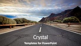  Presentation with cracked - Beautiful slides featuring old transport - cracked mountain road backdrop and a dark gray colored foreground