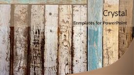  Presentation with wood texture - Colorful theme enhanced with cracked paint of white cyan backdrop and a coral colored foreground