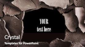  Presentation with cracked - PPT theme with demand better expect more placard background and a coral colored foreground.