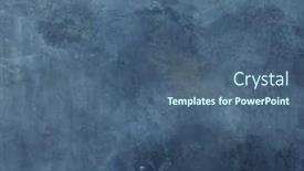  Presentation with cracked wall - Presentation design consisting of cracked-stone-blue-wall-background background and a ocean colored foreground