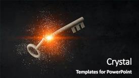  Presentation with cracked - Presentation theme having cracked stone key mixed media background and a  colored foreground