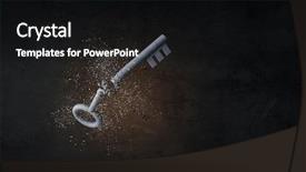  Presentation with cracked - Slide set enhanced with cracked stone key mixed media background and a  colored foreground