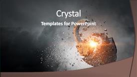  Presentation with cracked - Presentation theme having cracked stone lock mixed media background and a dark gray colored foreground