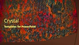  Presentation with charcoal - Colorful PPT theme enhanced with cracked-volcanic-texture-activated-charcoal backdrop and a tawny brown colored foreground
