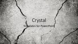  Presentation with cracked wall - Theme with cracked wall background background and a light gray colored foreground