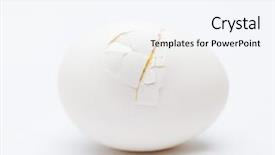  Presentation with cracked - Theme enhanced with cracked white egg background and a white colored foreground