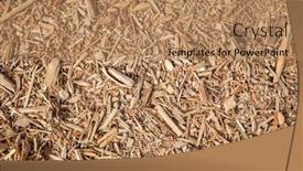  Presentation with lumber - Slide deck enhanced with particleboard - cracked wooden and lumber sawdust background and a coral colored foreground