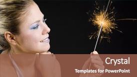  Presentation with cracker - Slides enhanced with portrait of woman with fire background and a tawny brown colored foreground