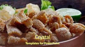  Presentation with cassava - PPT theme enhanced with crackle - crackling or fried manioc background and a tawny brown colored foreground