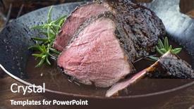  Presentation with boar - Cool new slides with crackle - roast boar neck in frying backdrop and a tawny brown colored foreground