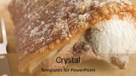  Presentation with 7 bone roast - Cool new presentation design with crackle - roast loin of british pork backdrop and a coral colored foreground