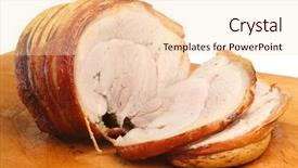  Presentation with joint - Beautiful presentation theme featuring crackle - roast pork joint backdrop and a lemonade colored foreground