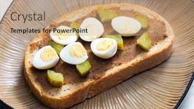  Presentation with spread - PPT layouts enhanced with cracklings-spread-with-pickled-cucumber background and a coral colored foreground