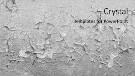  Presentation with material concrete - Presentation theme enhanced with cracks - old cracked paint background and a light gray colored foreground