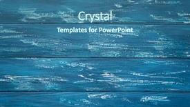  Presentation with blue design - Presentation having cracks - old wooden blue boards background and a ocean colored foreground