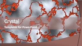  Presentation with brushed metal - Presentation theme with cracks in brushed metal background and a coral colored foreground