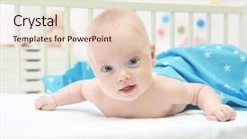  Presentation with baby sleep - Cool new presentation with cradle insomnia and sleep disorder backdrop and a lemonade colored foreground