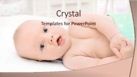  Presentation with baby sleep - Presentation theme with cradle insomnia and sleep disorder background and a  colored foreground