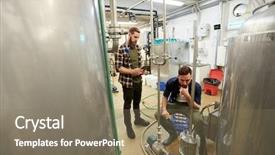  Presentation with alcoholic beverage - Beautiful slides featuring craft beer brewery or non backdrop and a violet colored foreground