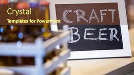  Presentation with craft beer - Amazing slide deck having craft beer written on slate at bar backdrop and a tawny brown colored foreground
