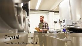  Presentation with craft beer - Amazing slide set having craft brewery or non backdrop and a coral colored foreground