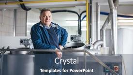  Presentation with brewery - Slide set featuring craft-brewery-owner-or-manager background and a ocean colored foreground