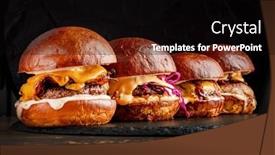  Presentation with craft - Theme with craft-burger-on-the-table and a black colored foreground