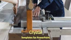  Presentation with wood craft - Amazing presentation theme having craft concept worker saw backdrop and a tawny brown colored foreground
