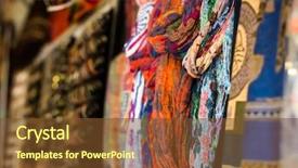  Presentation with patterns - Presentation theme having craft fair - different colorful scarves with beautiful background and a tawny brown colored foreground