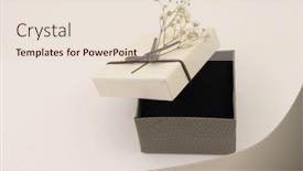  Presentation with craft - Slide deck having craft-gift-box-with-flower background and a lemonade colored foreground