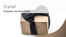  Presentation with romantic gift - Presentation theme consisting of craft-gift-box background and a white colored foreground