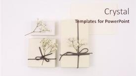  Presentation with boxes light - Presentation theme enhanced with craft-gift-boxes-with-flower background and a  colored foreground
