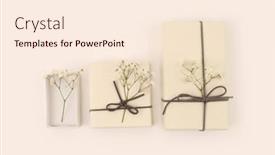  Presentation with boxes light - Presentation design enhanced with craft-gift-boxes-with-flower background and a  colored foreground