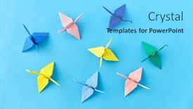  Presentation with craft - Slide deck enhanced with craft-hobby-and-creativity-concept background and a light blue colored foreground