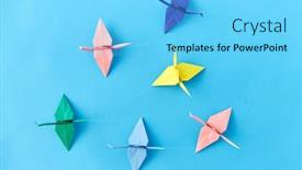  Presentation with craft - Cool new PPT theme with craft-hobby-and-creativity-concept backdrop and a light blue colored foreground