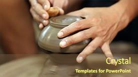  Presentation with craft - Colorful presentation theme enhanced with craft ko kret island thailand backdrop and a tawny brown colored foreground