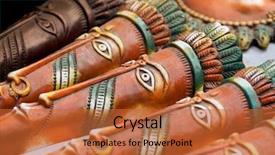  Presentation with masks - PPT layouts featuring crafted clay masks of india background and a red colored foreground